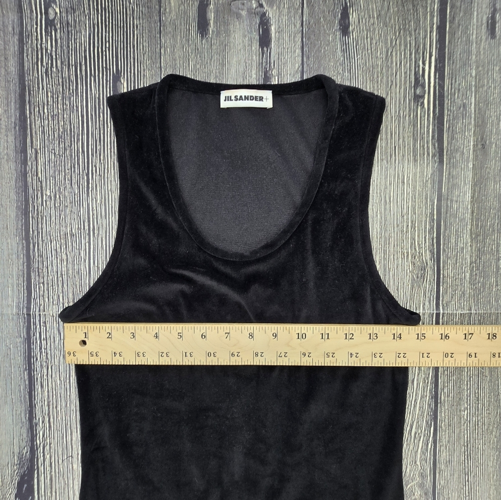 Jil Sander Long Black Velvet Dress - Picture 13 of 15